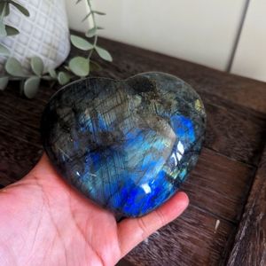 Labodorite chunky Heart carving